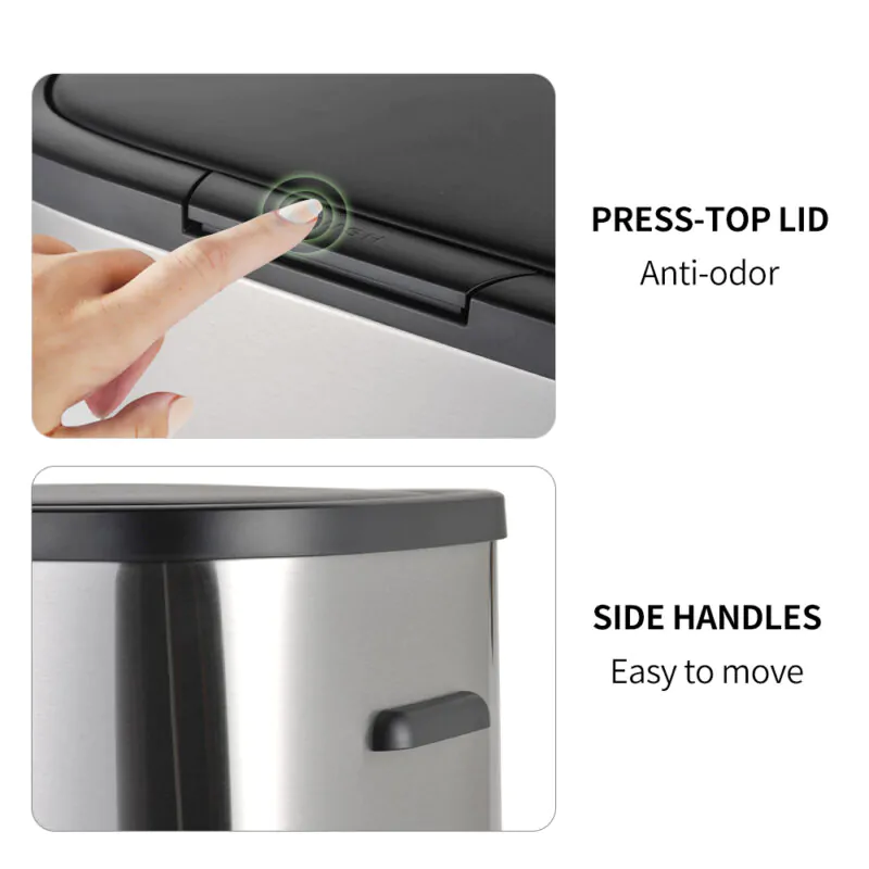 Trash cans with 4 high legs push and sensor WBS130 - Image 6