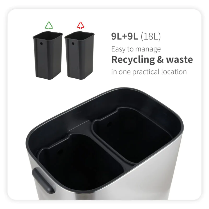 Trash cans with 4 high legs push and sensor WBS130 - Image 7