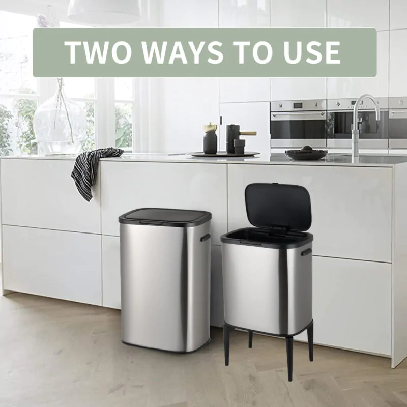 Trash cans with 4 high legs push and sensor WBS130 - Image 8