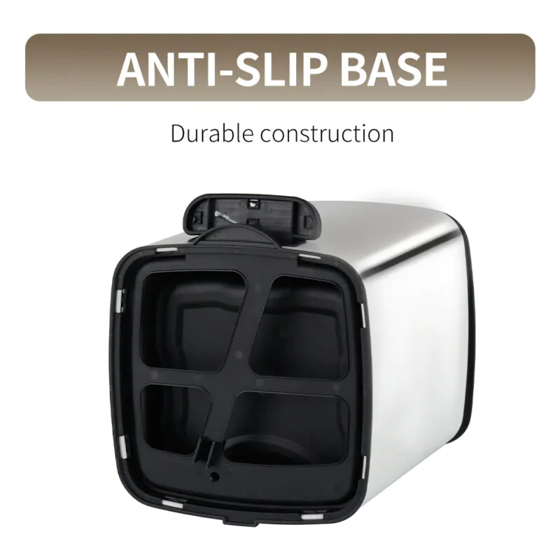 Rectangular stainless steel pedal trash can WBS131 - Image 8