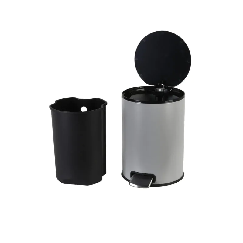 Trash Can with Plastic Inner Bucket WBR077L05