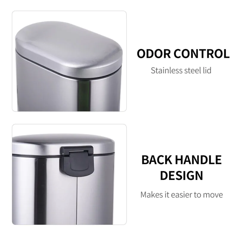 Stainless Steel Pedal Trash Bin WBO014 - Image 6