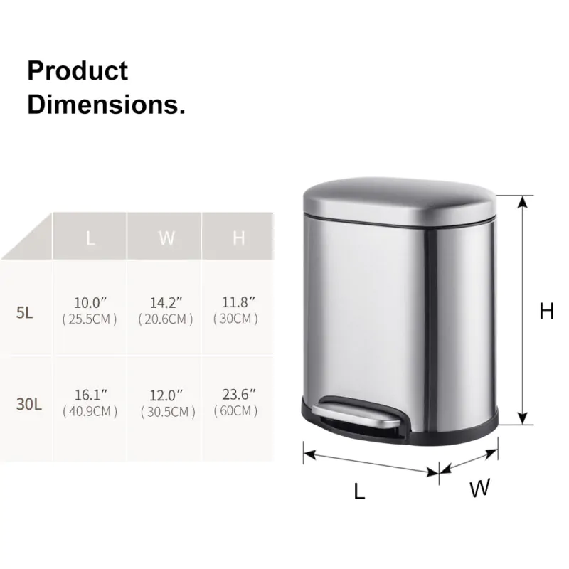 5L/30L Trash Can with Soft-Close WBO015 - Image 3