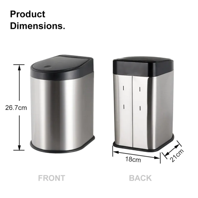 Stainless Steel Wall Mounted Waste Bin WBO022 - Image 3
