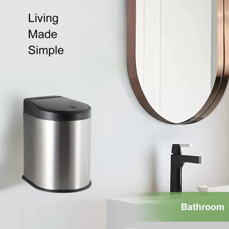 Stainless Steel Wall Mounted Waste Bin WBO022 - Image 6