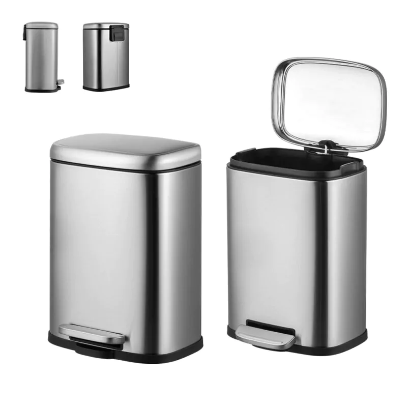 Square 5L Garbage Bin with Soft Close WBO079