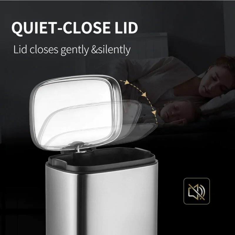 Square 5L Garbage Bin with Soft Close WBO079 - Image 5