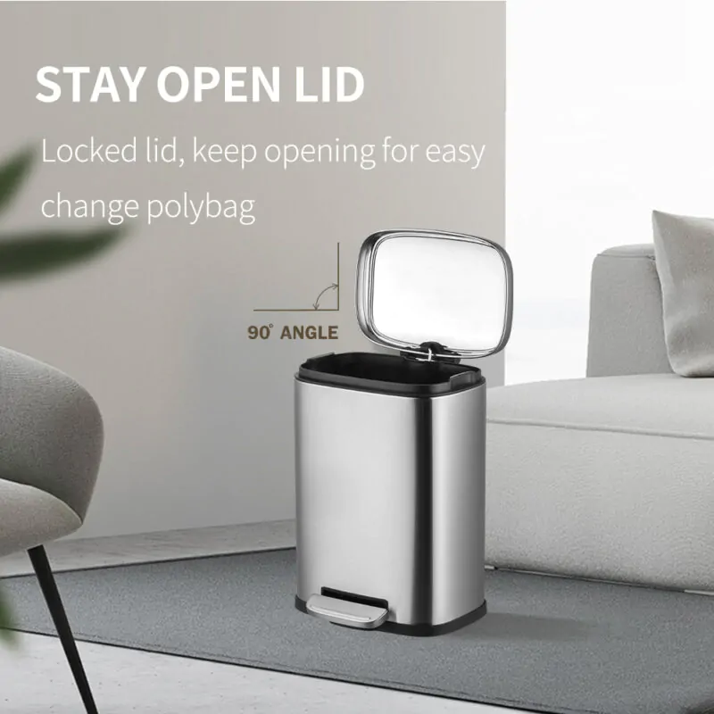 Square 5L Garbage Bin with Soft Close WBO079 - Image 6