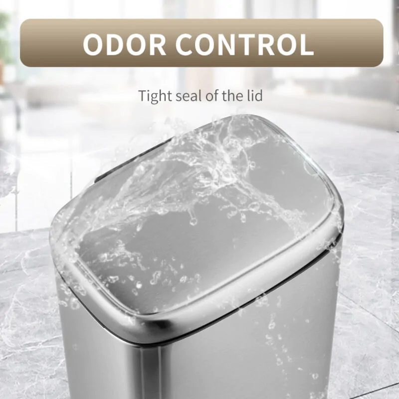 Square 5L Garbage Bin with Soft Close WBO079 - Image 9