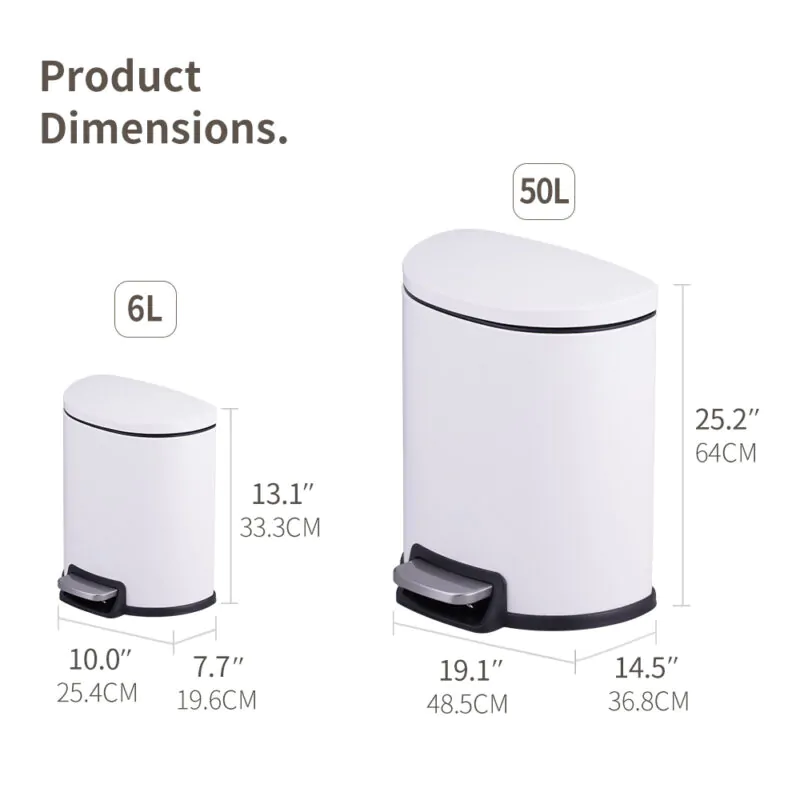 6L/50L Rectangle Trash Can WBO087 - Image 3