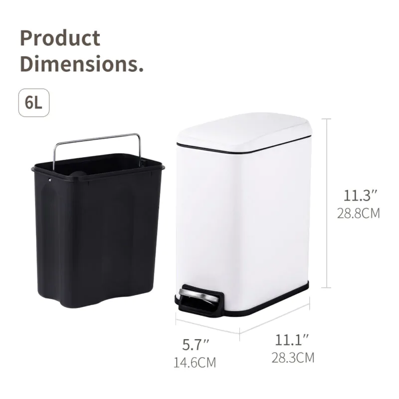 5L waste bin with pedal WBS137L05 - Image 2