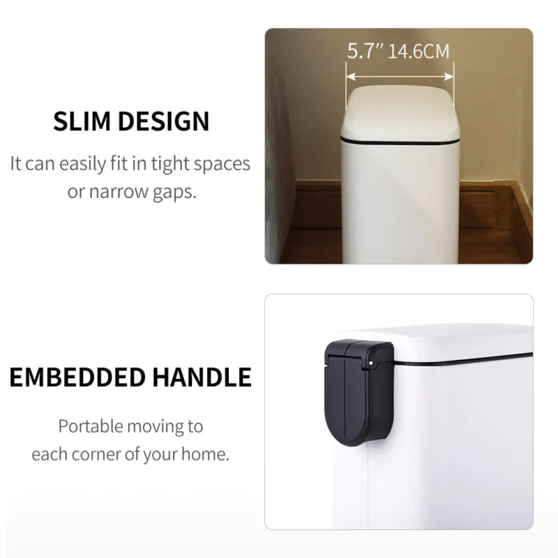 5L waste bin with pedal WBS137L05 - Image 6