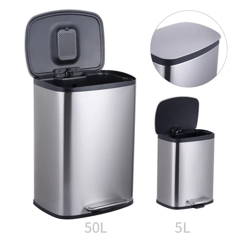50L Stainless Steel Pedal Waste Bin WBS139L50