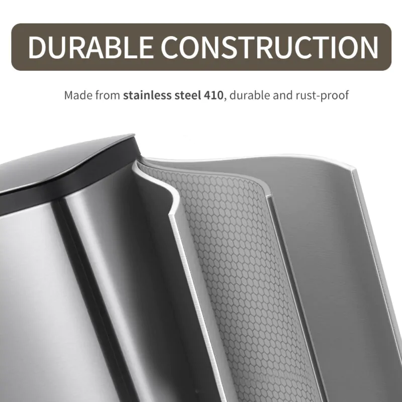 50L Stainless Steel Pedal Waste Bin WBS139L50 - Image 4