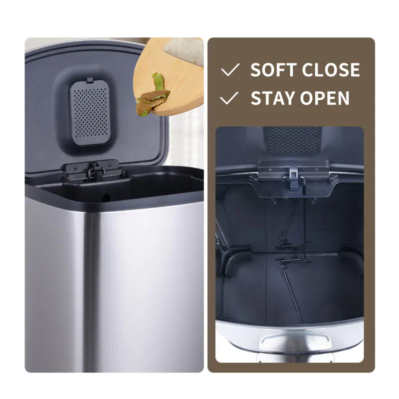 50L Stainless Steel Pedal Waste Bin WBS139L50 - Image 5