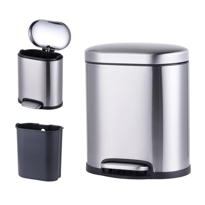 Trash Can with Inner Bucket Step-On  WBS142