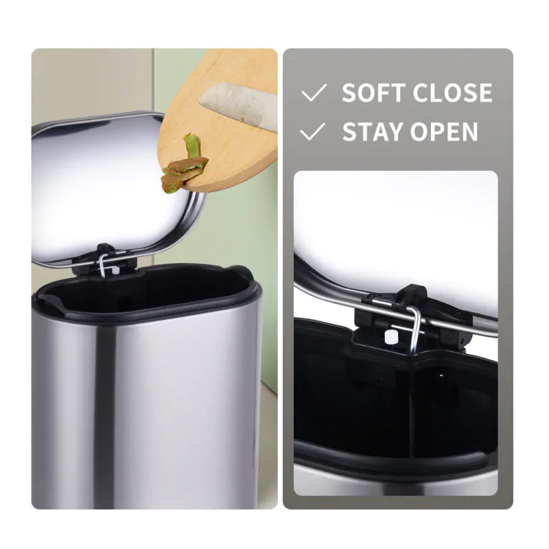 Trash Can with Inner Bucket Step-On  WBS142 - Image 5