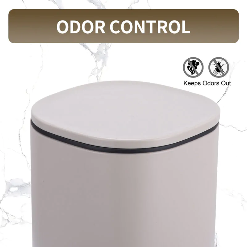 5L Stainless Steel Trash Can with Step Pedal WBS152 - Image 6