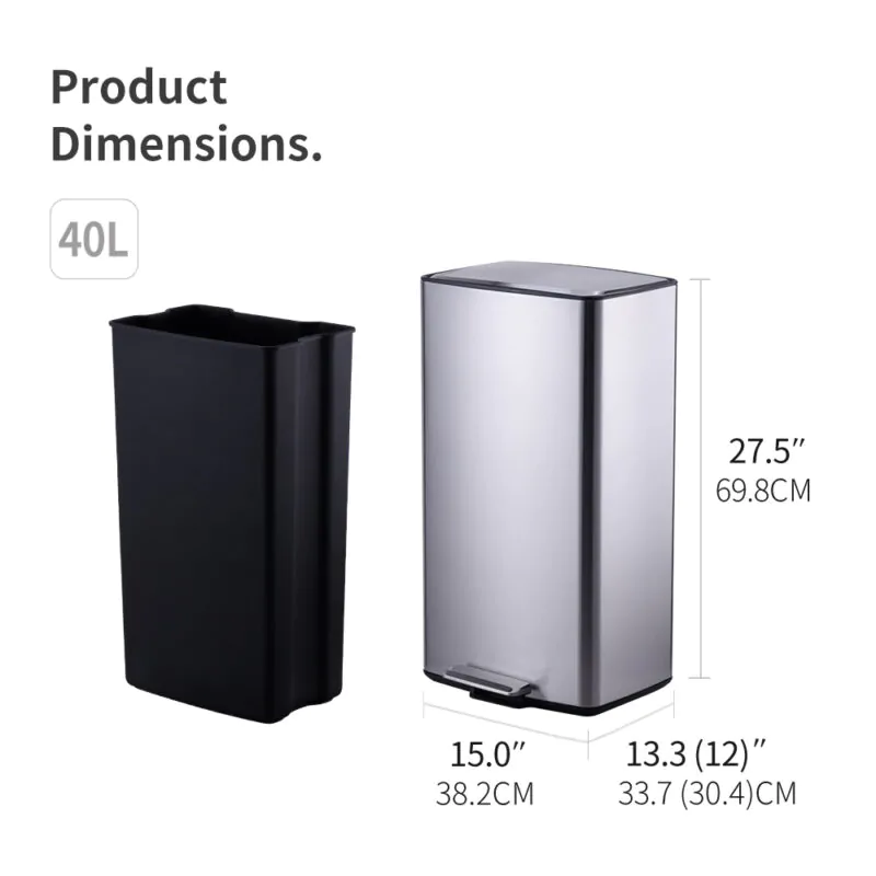 40LLarge Capacity Dual Garbage Can WBS157L40 - Image 3