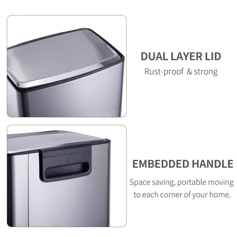 40LLarge Capacity Dual Garbage Can WBS157L40 - Image 7
