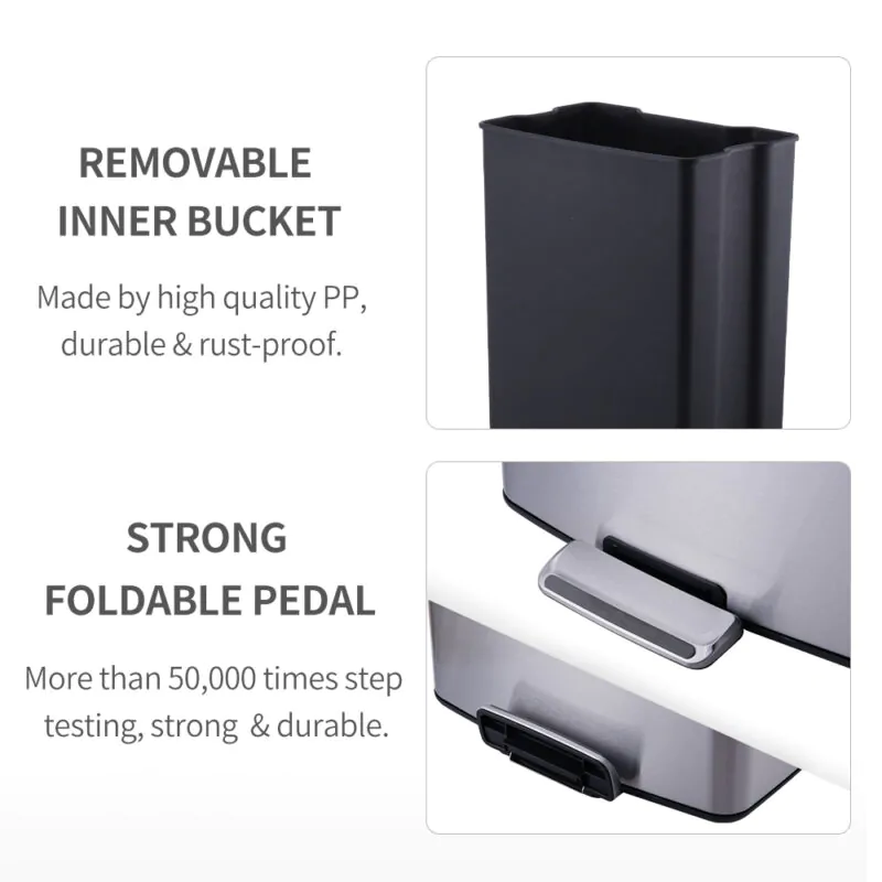 40LLarge Capacity Dual Garbage Can WBS157L40 - Image 8