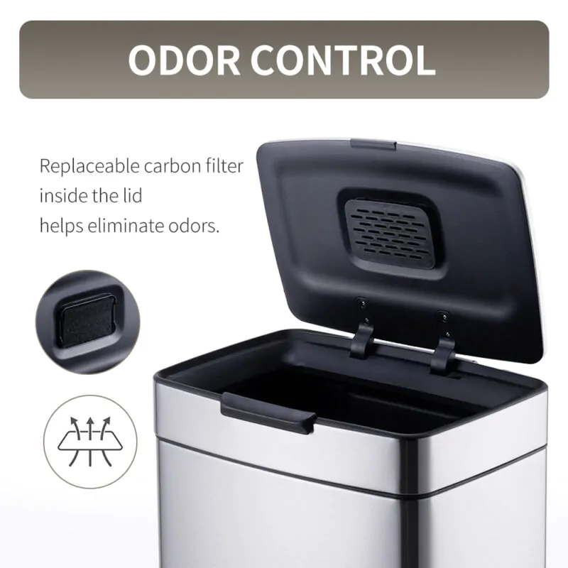 40L soft close push waste bin WBS158L40 - Image 7