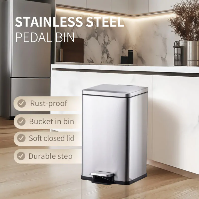 Full Sizes Stainless Steel Trash Can WBS160 - Image 2