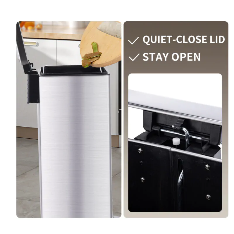 Full Sizes Stainless Steel Trash Can WBS160 - Image 6