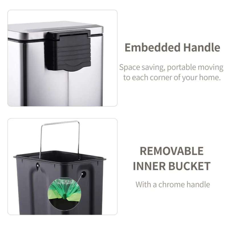 Full Sizes Stainless Steel Trash Can WBS160 - Image 7