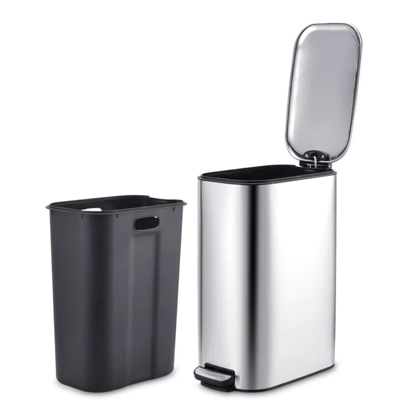 Trash bin with pedal and soft closing WBS171
