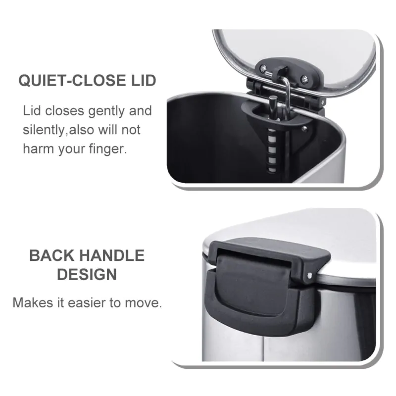 Trash bin with pedal and soft closing WBS171 - Image 6