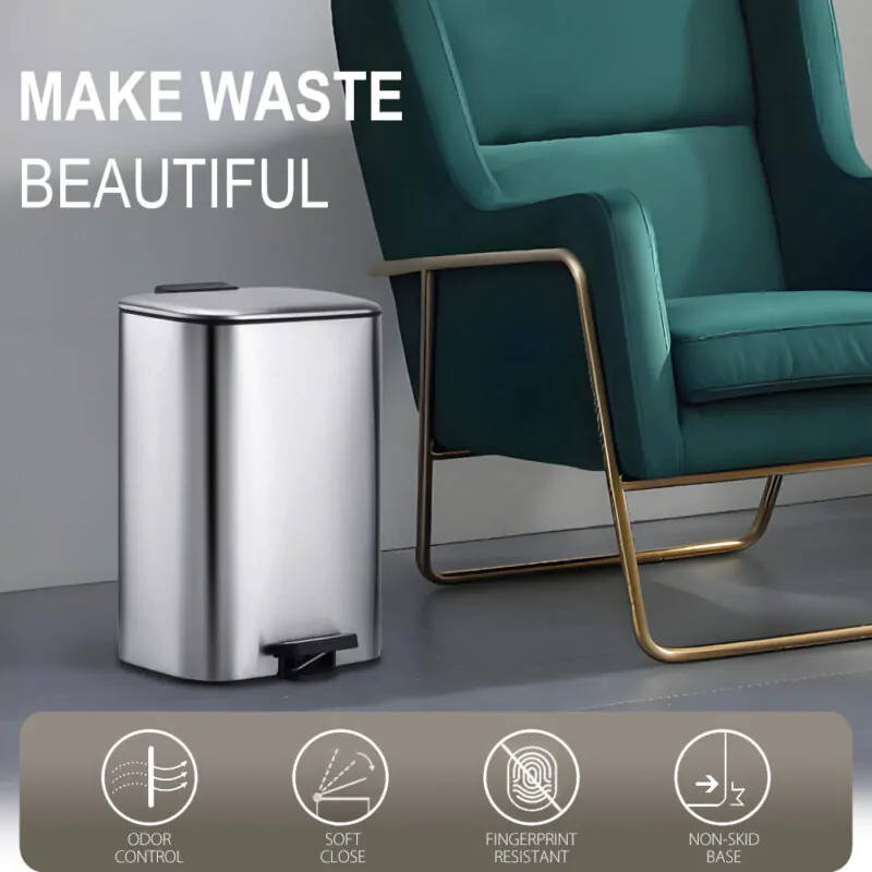 Rectangle Dust Bin with Soft Closing WBS172 - Image 2