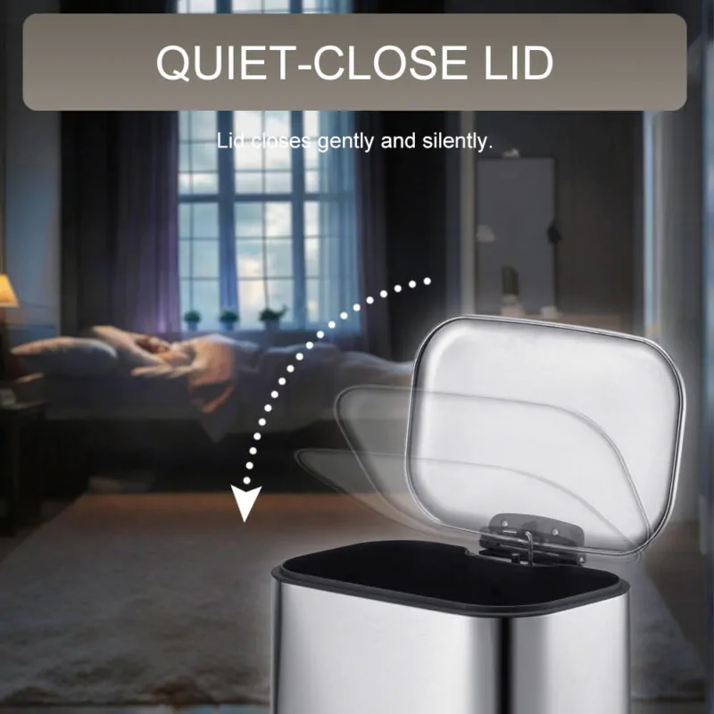 Rectangle Dust Bin with Soft Closing WBS172 - Image 7